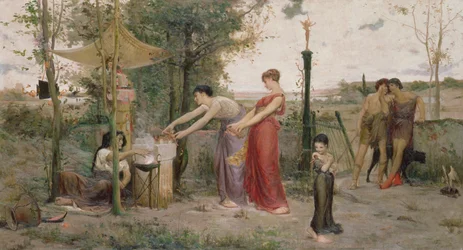 Opfernde Puppen, 1871